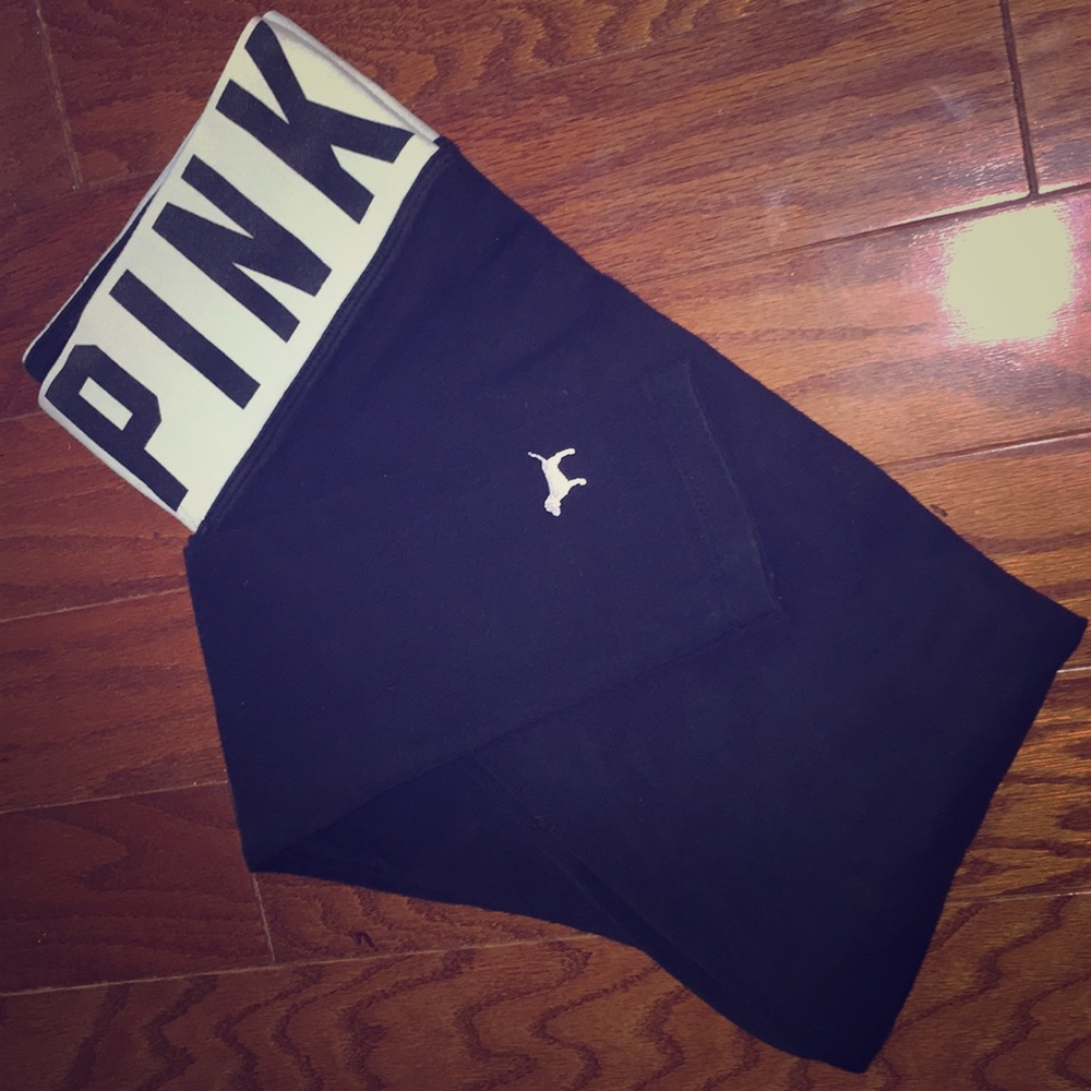 Classic PINK Skinny Fit Legging w/Mint Green Band